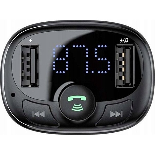 FM-трансмиттер Baseus FM Launcher S-09 Standart Edition 2.4A 2хUSB-A Black (CCMT000001)