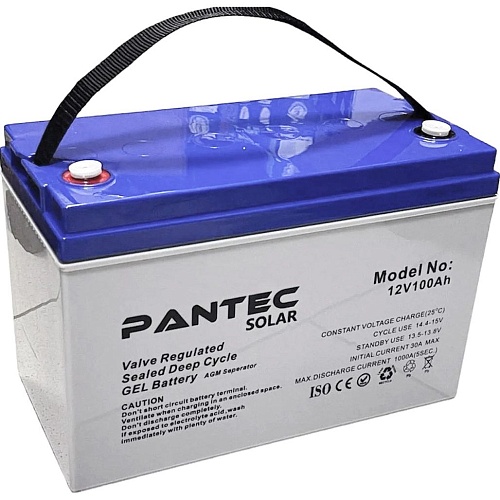 Аккумулятор Pantec GEL 12V (12V/100Ah/1200Wh) (PTG100-12)