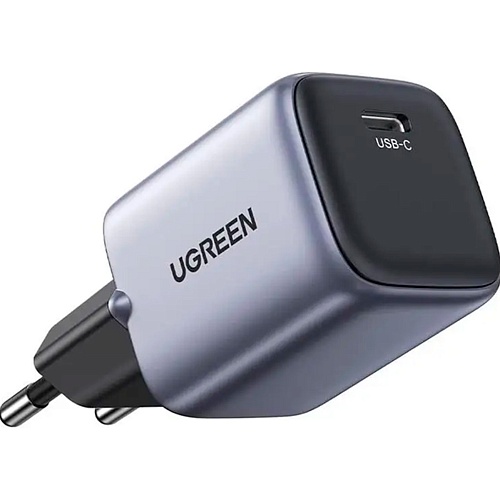 Сетевое зарядное устройство Ugreen CD319 Nexode Mini 30W PD GaN Tech Charger Grey (90666)