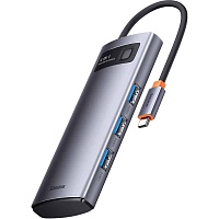 USB-хаб Baseus Metal Gleam Series 4-in-1 (WKWG070013) USB-хаб Baseus Metal Gleam Series 4-in-1 (WKWG070013)