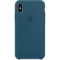 Чехол Silicone Case для Apple iPhone XS (Cosmos Blue) AAA