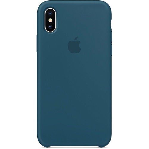 Чехол Silicone Case для Apple iPhone XS (Cosmos Blue) AAA