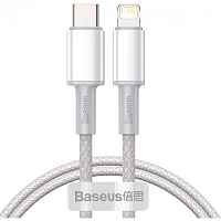 Кабель Baseus High Density Braided USB-C to Lightning 1m White (CATLGD-02) Кабель Baseus High Density Braided USB-C to Lightning 1m White (CATLGD-02)