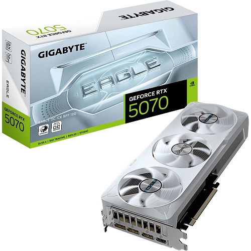 Видеокарта Gigabyte GeForce RTX 5070 Eagle Ice SFF OC 12G (GV-N5070EAGLEOC ICE-12GD) UA 