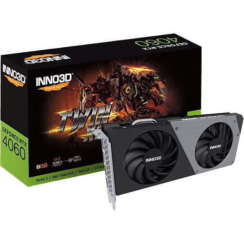 Видеокарта Inno3D GeForce RTX 4060 Twin X2 OC 8GB (N40602-08D6-173051N) UA
