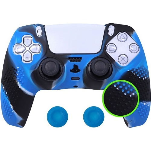 Чехол на геймпад Silicone Case для Sony DualSense Black/Blue