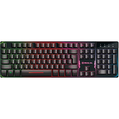 Клавиатура REAL-EL Gaming 8700 Backlit Black (EL123100015)