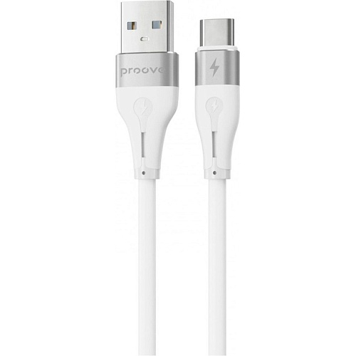 Кабель Proove Soft Silicone USB-A to USB-C 2.4A 1m White (CCSO20001202)