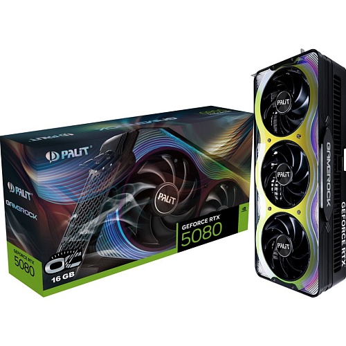 Видеокарта Palit GeForce RTX 5080 GameRock 16G OC (NE75080T19T2-GB2030G) UA