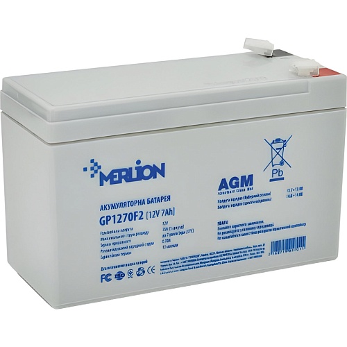 Аккумулятор Merlion GP1270F2 AGM 12V (12V/7Ah/84Wh)