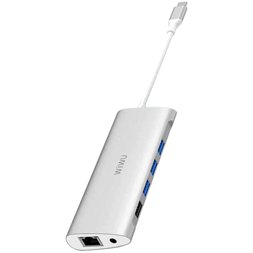 USB-хаб WiWU Alpha 11-in-1 Type-C Silver - придбати в Дніпрі, Україні: ціна, характеристики | інтернет-магазин TOUCH