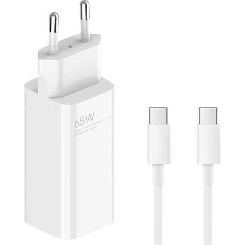Мережевий зарядний пристрій Xiaomi 65W Charger + Cable USB-C to USB-C White (BHR5515GL) - придбати в Дніпрі, Україні: ціна, характеристики | інтернет-магазин TOUCH