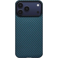 Чехол Pitaka Ultra-Slim Case для Apple iPhone 17 Pro Twill Black/Blue (KI1706BP)