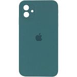 Чехол Silicone Case Camera Protect для Apple iPhone 16 Pine Green AA