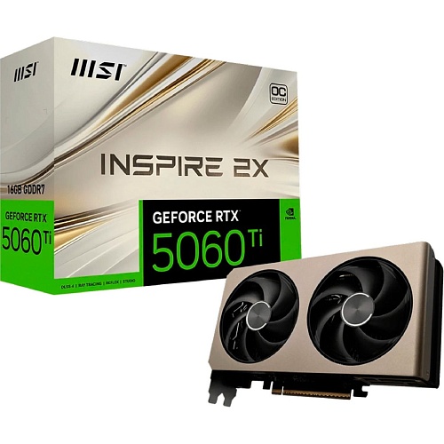 Видеокарта MSI GeForce RTX 5060 Ti 16GB INSPIRE 2X OC (G506T-16I2C) EU