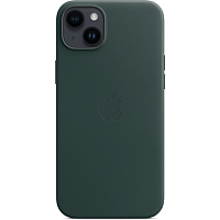 Чехол Leather Case with MagSafe для Apple iPhone 14 Forest Green AAA