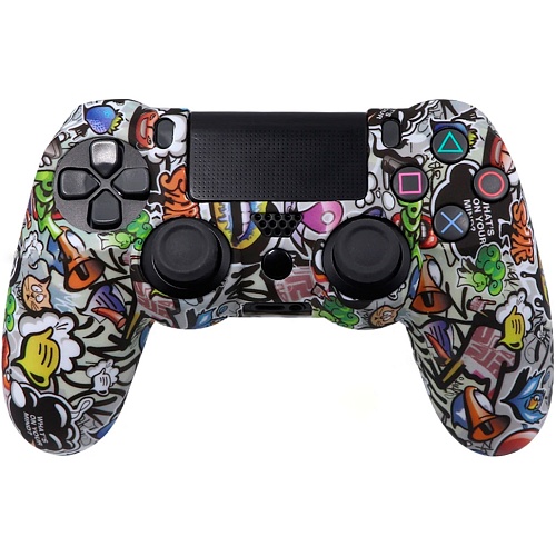 Чехол на геймпад Silicone Case для Sony DualShock 4 Graffiti F