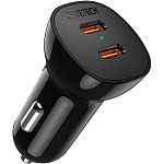 Автомобильное зарядное устройство Choetech TC0008 40W 2xUSB-C PD Car Charger Black