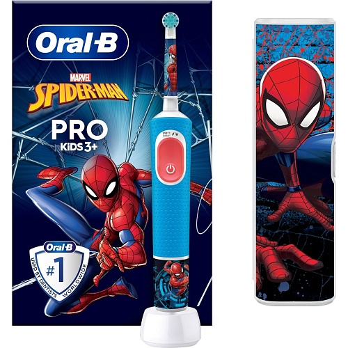Електрична зубна щітка Oral-B D103 Vitality Pro Kids Spider-Man Case Special Edition - придбати в Дніпрі, Україні: ціна, характеристики | інтернет-магазин TOUCH