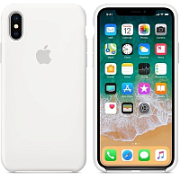 Чехол Silicone Case для Apple iPhone X White AAA