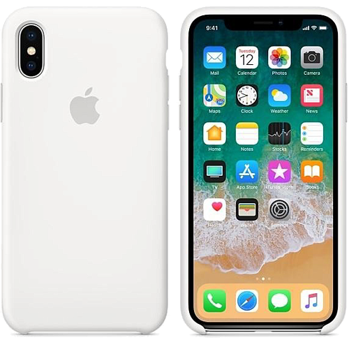 Чехол Silicone Case для Apple iPhone X White AAA
