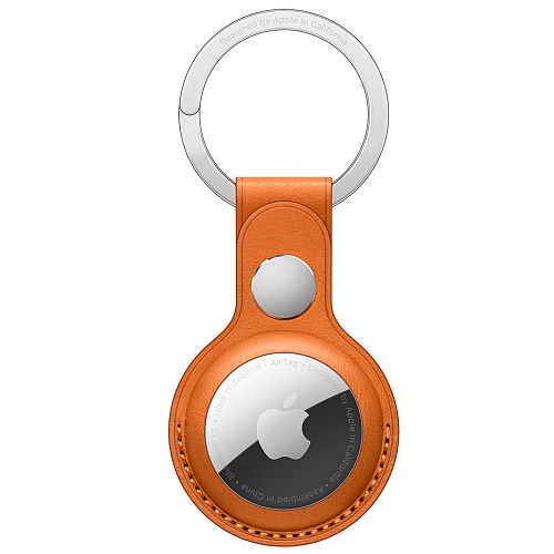 Чехол для Apple AirTag - Leather Key Ring (Camel ) HC