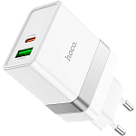 Мережевий зарядний пристрій Hoco N21 PD30W+QC3.0 (White)