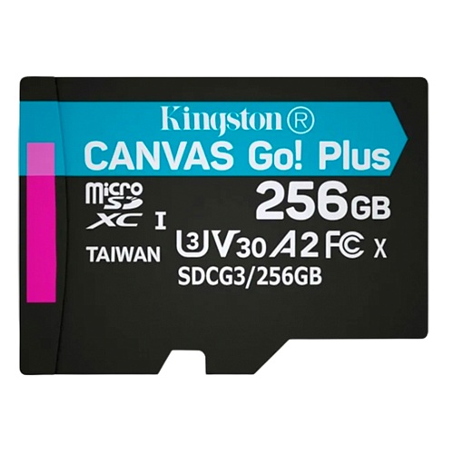 Карта пам'яті KINGSTON microSDXC Canvas Go Plus 256Gb Class 10 UHS-1 А2 V30 (R-170MB/s) без SD адаптера SDCG3/256GBSP - придбати в Дніпрі, Україні: ціна, характеристики | інтернет-магазин TOUCH