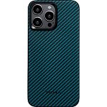 Чехол Pitaka MagEZ Case 4 1500D Twill для Apple iPhone 15 Pro Max Black/Blue (KI1508PM)