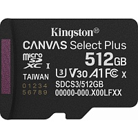 Карта пам'яті Kingston microSDXC Canvas Select Plus 512GB Class 10 UHS-I U3 А1 V30 (SDCS3/512GBSP) - придбати в Дніпрі, Україні: ціна, характеристики | інтернет-магазин TOUCH