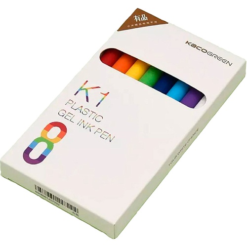 Набор черных ручек Xiaomi KacoGreen K1 Gel Ink Pen 0.5мм 8 шт. Black