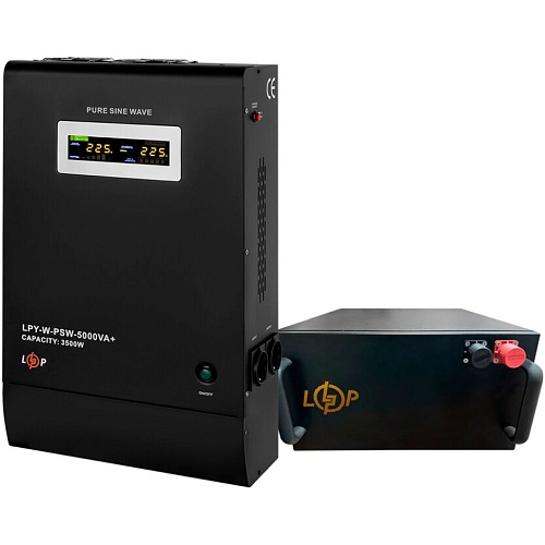 Источник бесперебойного питания (ИБП) LogicPower UPS W5000 + LiFePO4 5120W (24241)