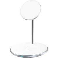 Беспроводное зарядное устройство Choetech T581-F Magnetic 2 в 1 Wireless Charging White