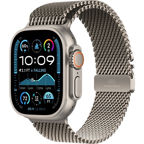 Смарт-годинник Apple Watch Ultra 2 49mm Natural Titanium Case with Natural Titanium Milanese Loop Small (MX4M3) - придбати в Дніпрі, Україні: ціна, характеристики | інтернет-магазин TOUCH