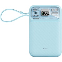 Внешний аккумулятор WiWU Wi-P016 10000mAh Blue Внешний аккумулятор WiWU Wi-P016 10000mAh Blue