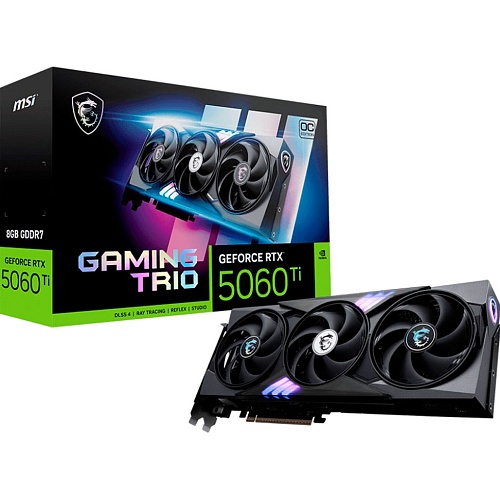 Відеокарта MSI GeForce RTX 5060 Ti 8G Gaming Trio OC (G506T-8GTC) EU - придбати в Дніпрі, Україні: ціна, характеристики | інтернет-магазин TOUCH