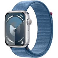 Смарт-часы Apple Watch Series 9 GPS 45mm Silver Aluminum Case with Winter Blue Sport Loop (MR9F3)