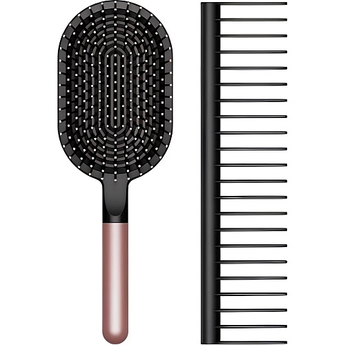 Набір гребінців Dyson designed Paddle brush and Detangling comb Rosе/Black (965003-05) - придбати в Дніпрі, Україні: ціна, характеристики | інтернет-магазин TOUCH