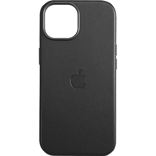 Чехол Leather Case with MagSafe для Apple iPhone 15 Pro Max Midnight AAA