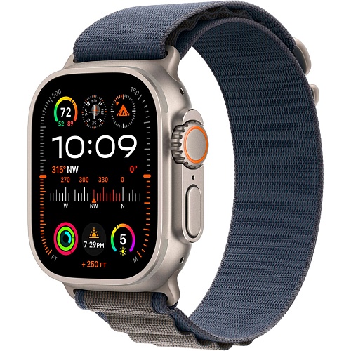 Смарт-часы Apple Watch Ultra 2 49mm Titanium Case with Blue Alpine Loop Medium (MREP3)