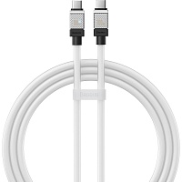 Кабель Baseus CoolPlay Series USB-C to USB-C 100W 1m White (CAKW000202) Кабель Baseus CoolPlay Series USB-C to USB-C 100W 1m White (CAKW000202)
