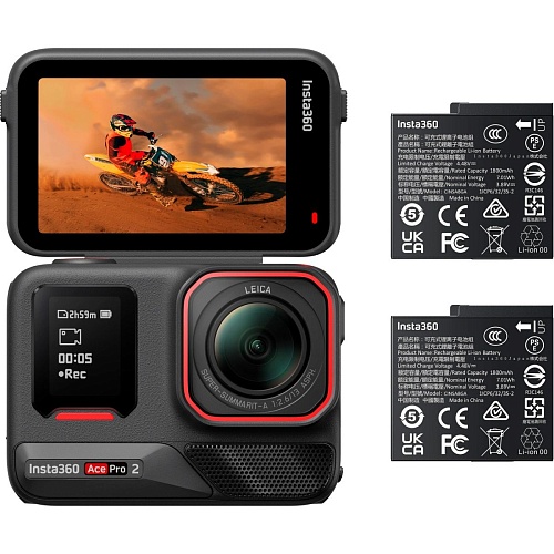 Екшн-камера Insta360 Ace Pro 2 Battery Bundle (CINSBBGA_ACEPRO208) - придбати в Дніпрі, Україні: ціна, характеристики | інтернет-магазин TOUCH