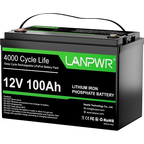 Акумулятор LanPWR LiFePO4 12V (12V/100Ah/1280Wh) - придбати в Дніпрі, Україні: ціна, характеристики | інтернет-магазин TOUCH