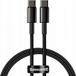 Кабель Baseus Tungsten Gold Fast Charging Data Cable USB-C to USB-C 100W 1m Black (CATWJ-01)