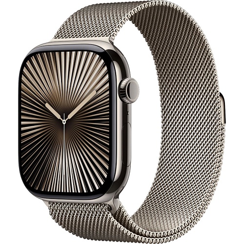 Смарт-годинник Apple Watch Series 10 GPS + Cellular 46mm Natural Titanium Case with Natural Milanese Loop S/M (MC7Q4) - придбати в Дніпрі, Україні: ціна, характеристики | інтернет-магазин TOUCH