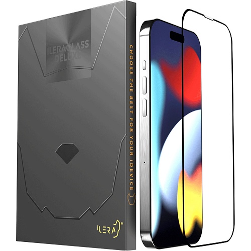 Захисне скло iLera DeLuxe Full Cover Glass для Apple iPhone 15/16 (iLFCDL15) - придбати в Дніпрі, Україні: ціна, характеристики | інтернет-магазин TOUCH