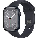 Смарт-часы Apple Watch Series 8 45mm Midnight Aluminum Case with Midnight Sport Band S/M (MNUJ3)