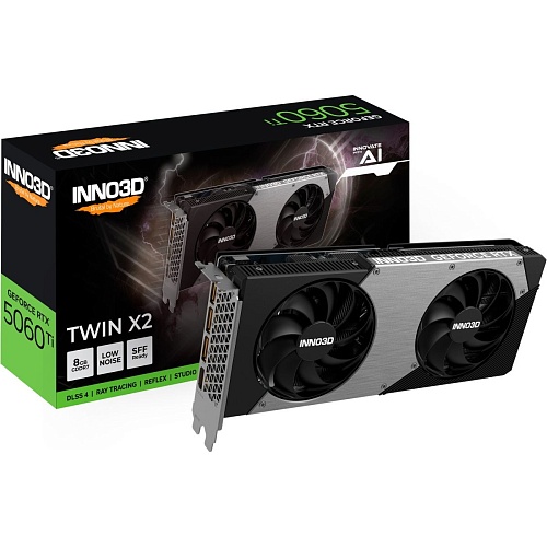 Видеокарта Inno3D GeForce RTX 5060 Ti Twin X2 OC 8G (N506T2-08D7X-193075N) UA
