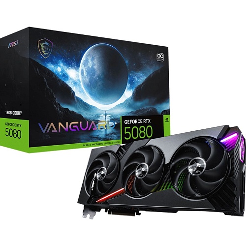 Видеокарта MSI GeForce RTX 5080 16GB VANGUARD OC (G5080-16VGC) UA