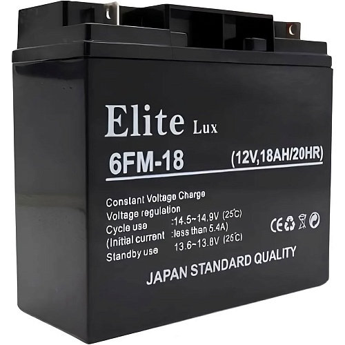 Аккумулятор Elite AGM 12V (12V/18Ah/216Wh) (6FM-18)
